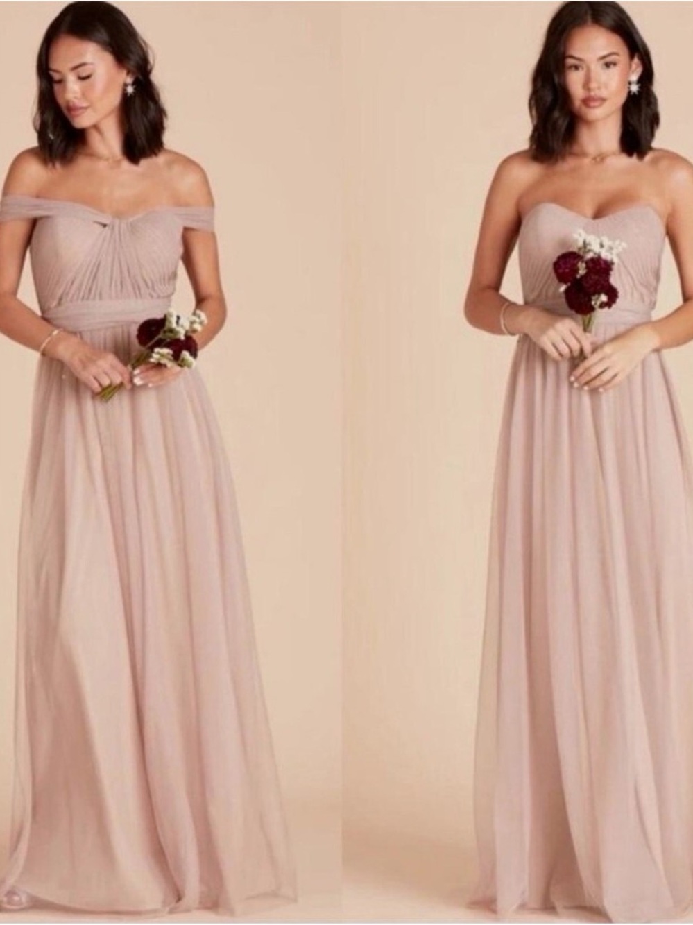 Birdy Grey Christina Convertible Tulle Dress in Sandy Taupe